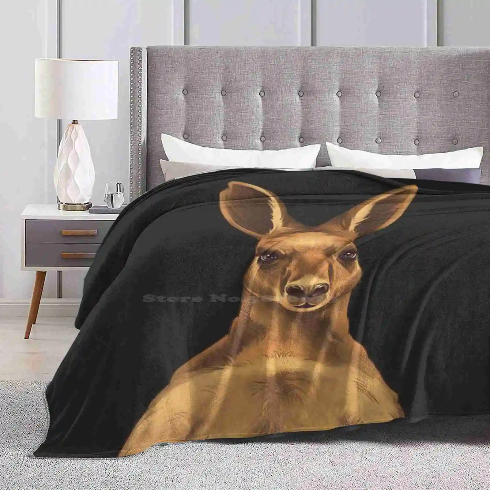 The Original Atheist Roo New Selling Custom Print Flannel Soft Blanket Atheism Is Unstoppable Atheist Kangaroo Devon Tracey