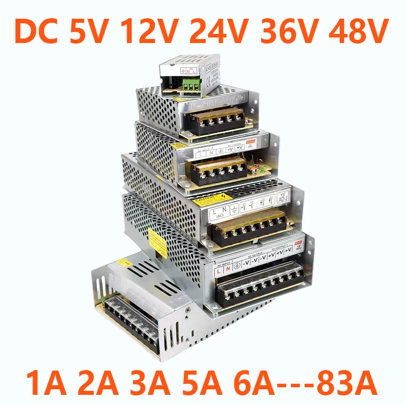 AC Transformador 220V 100V To DC 5V 12V 24V 36V 48V Power Supply Fonte 500W 360W 200W 600W  Transformers For LED Strip CCTV