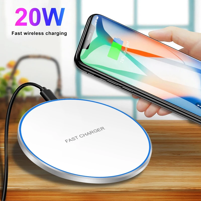 20W Wireless Charger Fast Charging Charger For Qi Wireless Charger Pad For Iphone Samsung Xiaomi Wireless Charger