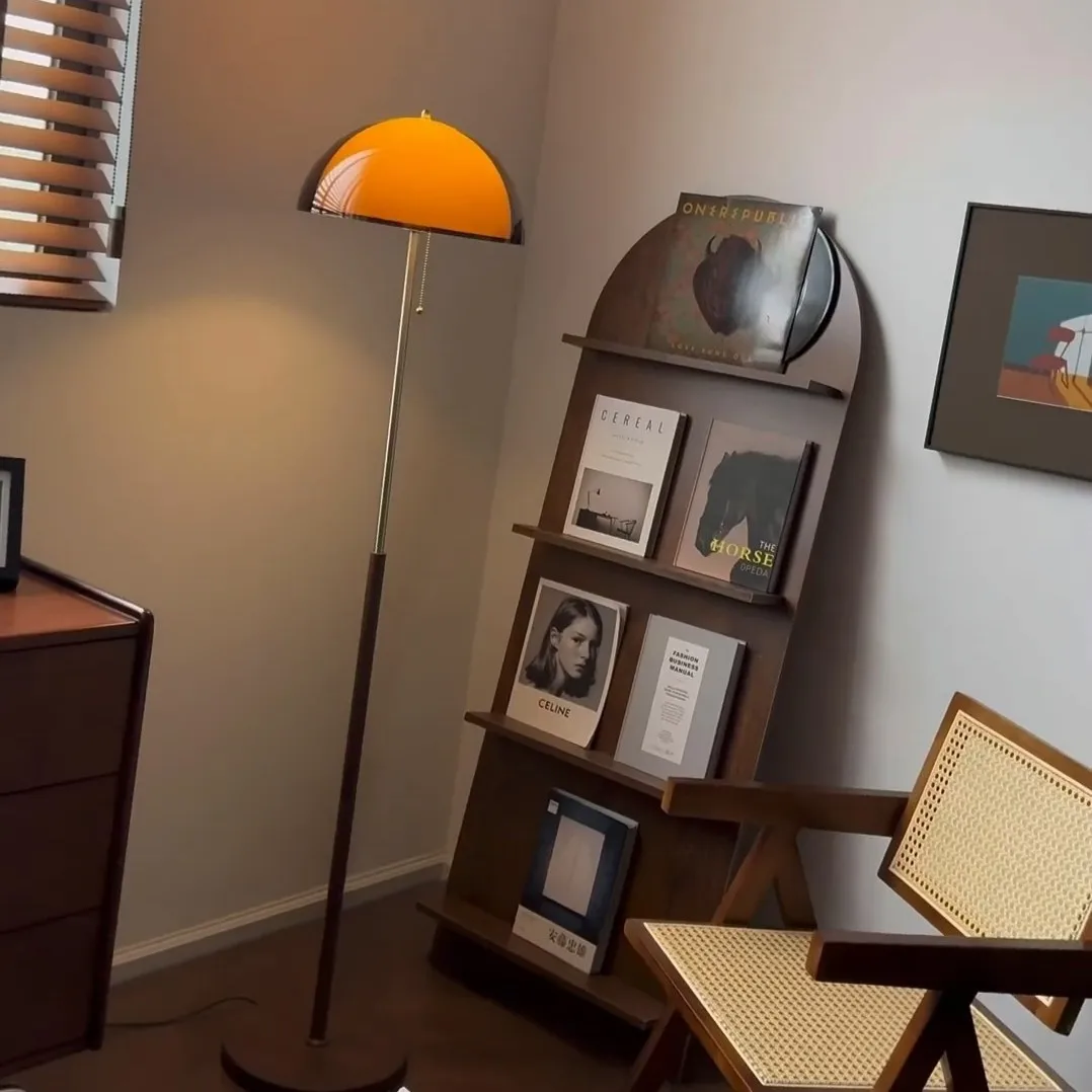Floor Lamp for French Vintage Style Sunset Ambience Mushroom Design Bedside Lamp for Bedroom Living Room Sofa Side