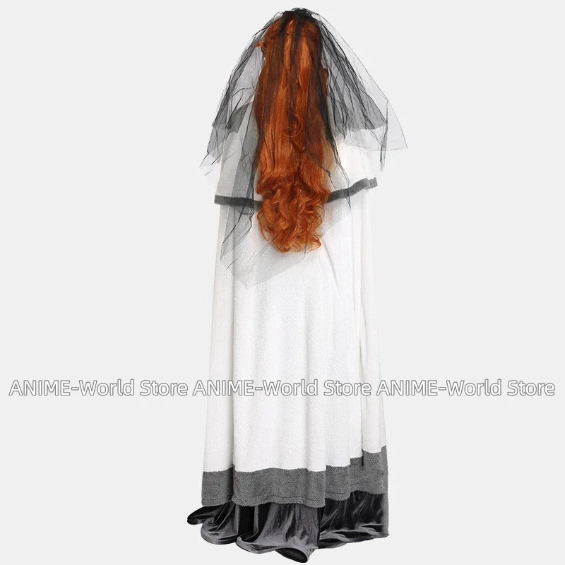 《Custom Made》Women's Cosplay Costume Lenora Dress Robe with Cloak and Veil Halloween Costumes for Women Fancy Dress Wig