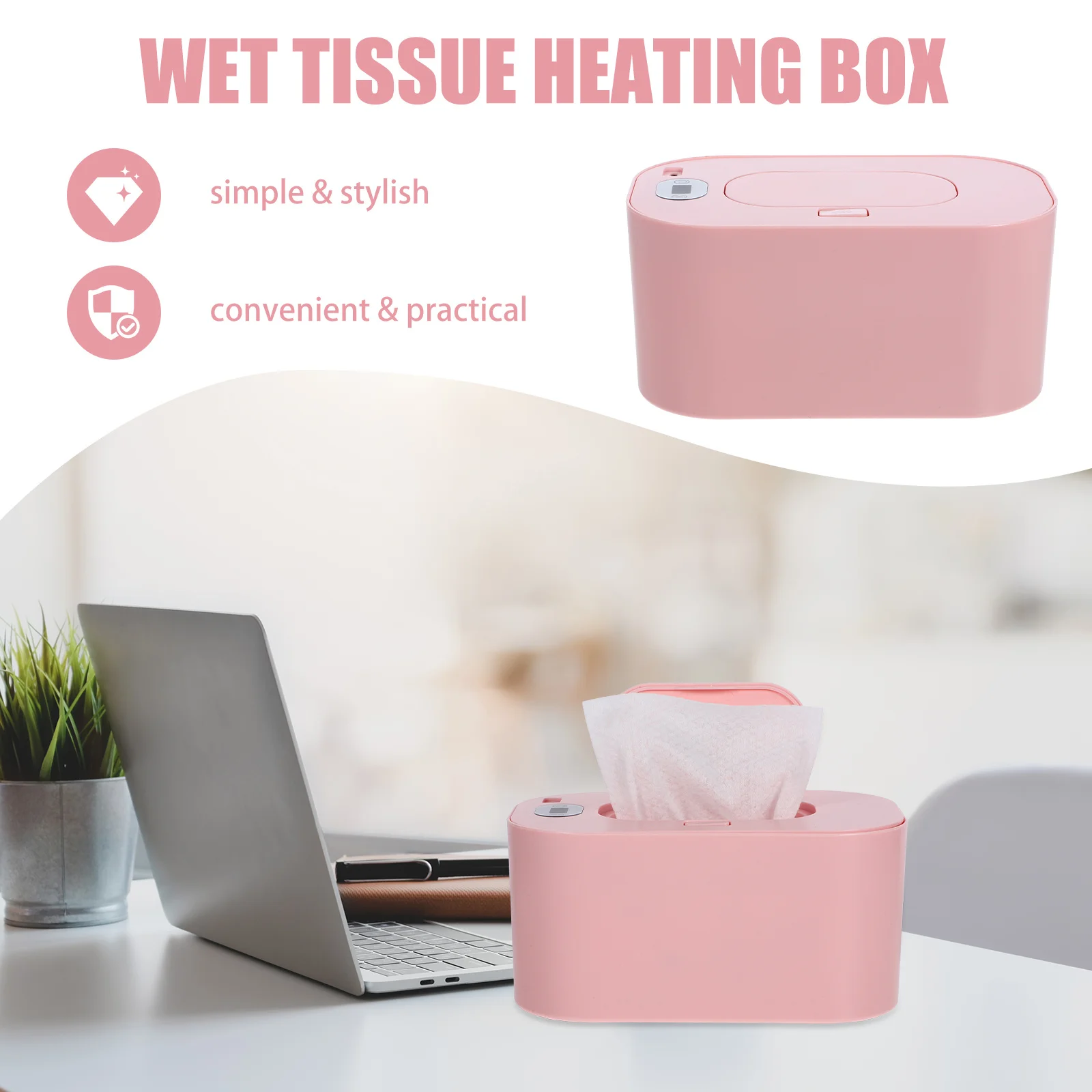 1Pcs Wet Wipe Warmer for Baby Safe Odorless Material Fast Heating One Button Temperature Control Low Power Constant Heat