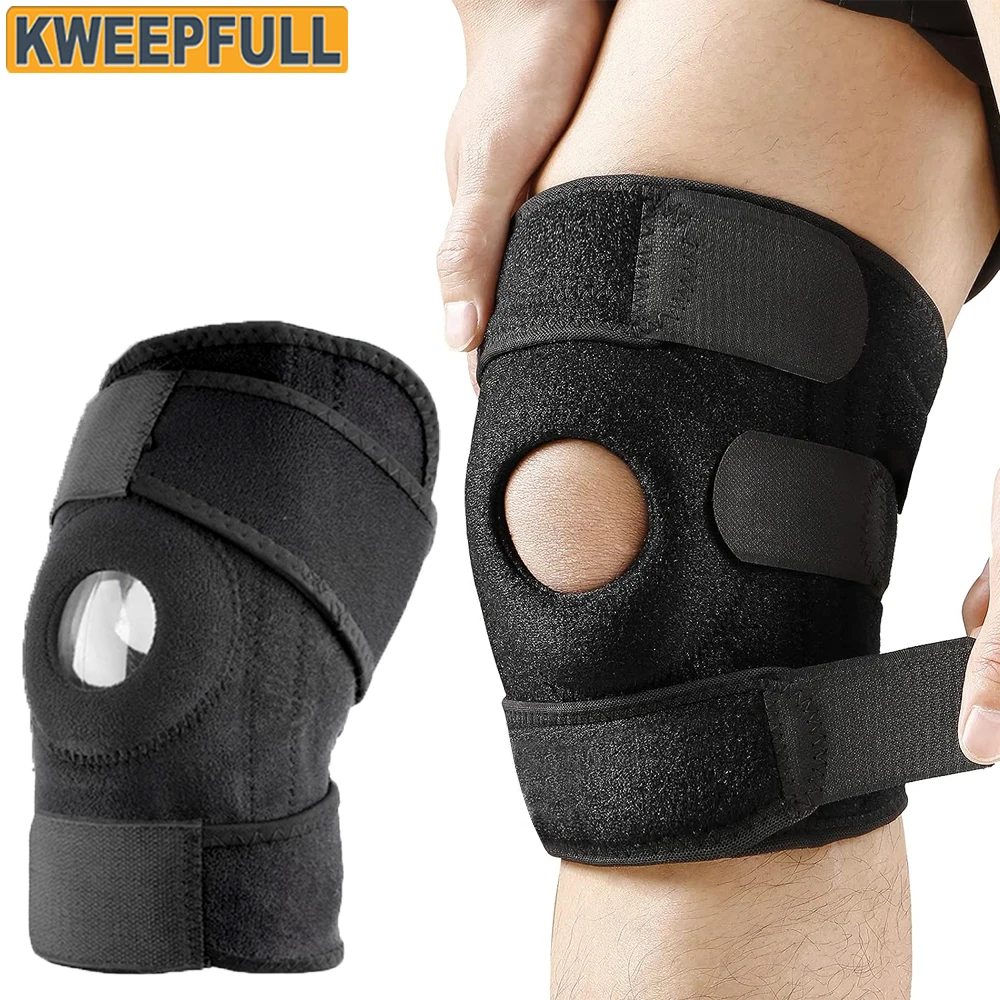 1Pcs Knee Brace with Side Stabilizers & Patella Gel Pads for Maximum Knee Pain Support and Fast Recovery for Men and Women