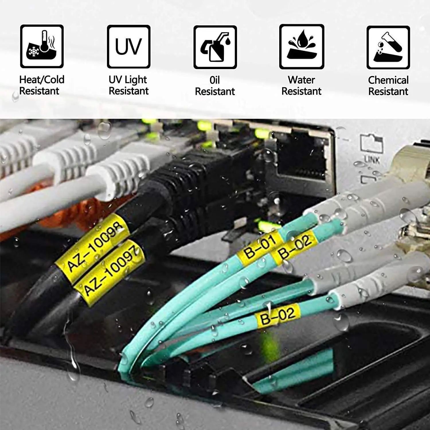 10PK Tube Tapes Compatible for DYMO Rhino Industrial Heat Shrink Tubes Label Maker Tape 18051 18052 18054 18055 18056 18057