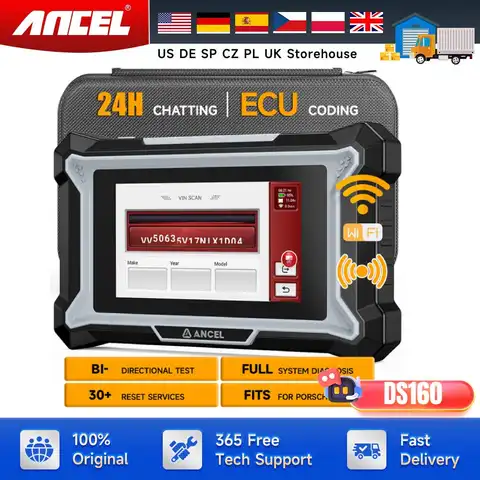 OBD2 Car Scanner Diagnostic Tool For KIA Benz Porsche Ford with Code Reader DPF 30+ Reset All system OBDII Tester ANCEL DS160