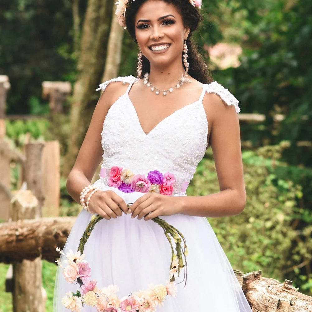 

Bridal Belt Flower Pearl Waistband Perfect Wedding Dress Belt Bridesmaid Wedding Party Waistband Photography Prop