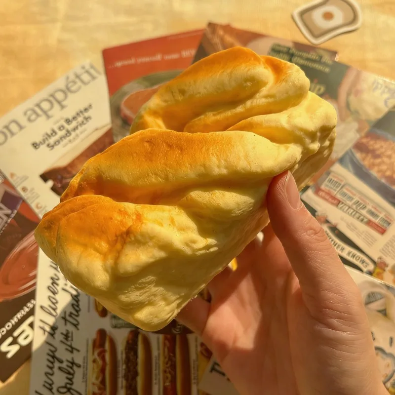 Juguete Antiestrés de Pan con Aroma a Leche, Juguete Sensorial de Pan Desgarrado Realista, Juguete de Compresión de Rebote Lento para Niños y Adultos