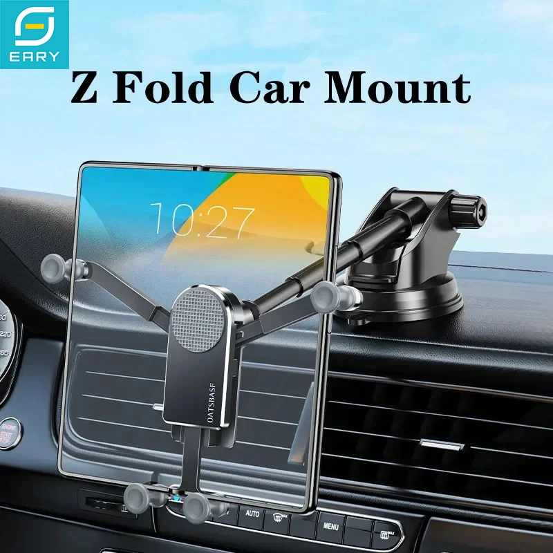 Eary for Samsung Galaxy Z Fold 7 6 5 4 Car Phone Holder Mount Suction Stand for Dashboard 360°Rotatable Car Bracket for iPhone