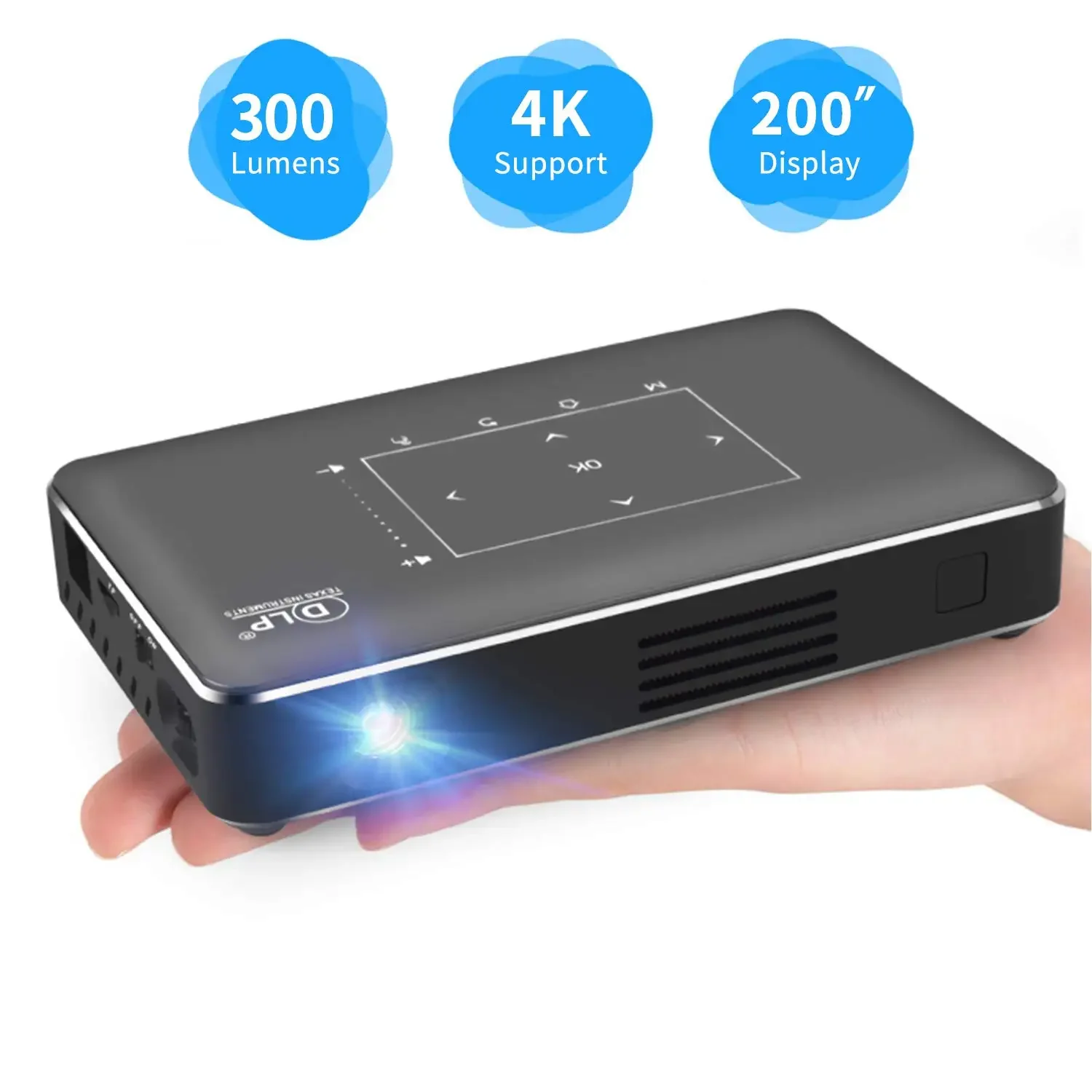 Vivicine-Smart 3D Mini Projector, P10, Android 9.0, 4K, Pocket WiFi, LED Video Game Projector, Beamer, New Upgraded