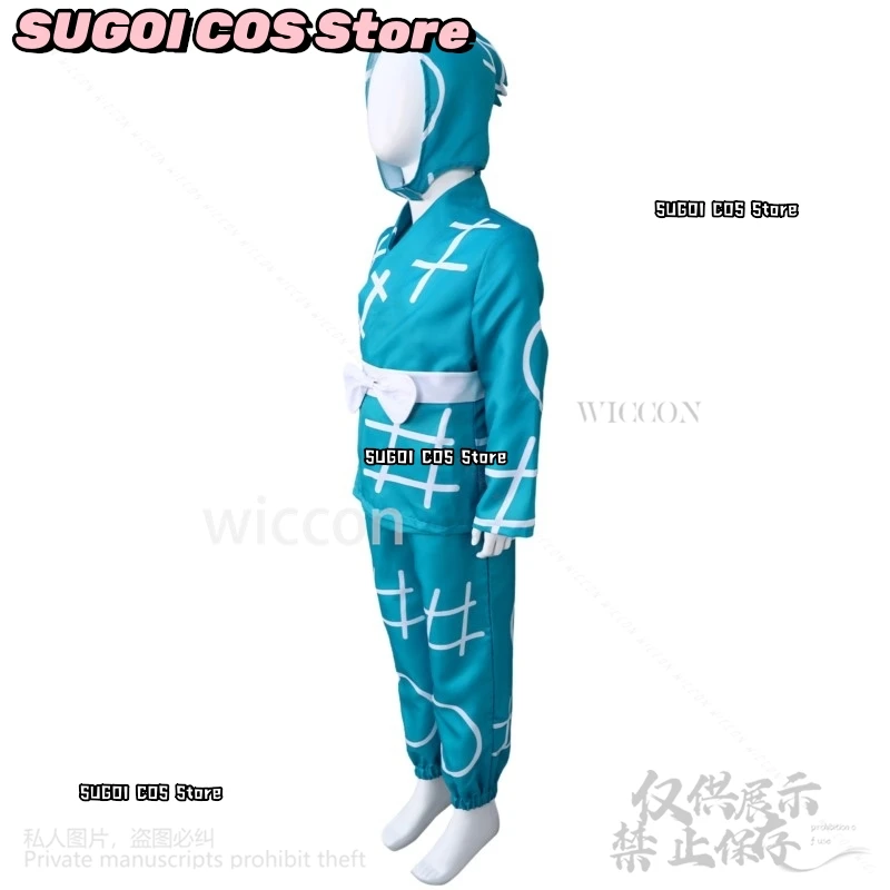Anime Nintama Rantarou Cosplay Cartoon Uniform Japanese Ninja Blue Kimono Suit Kawaii Cute Hat Rantarou Halloween Suits