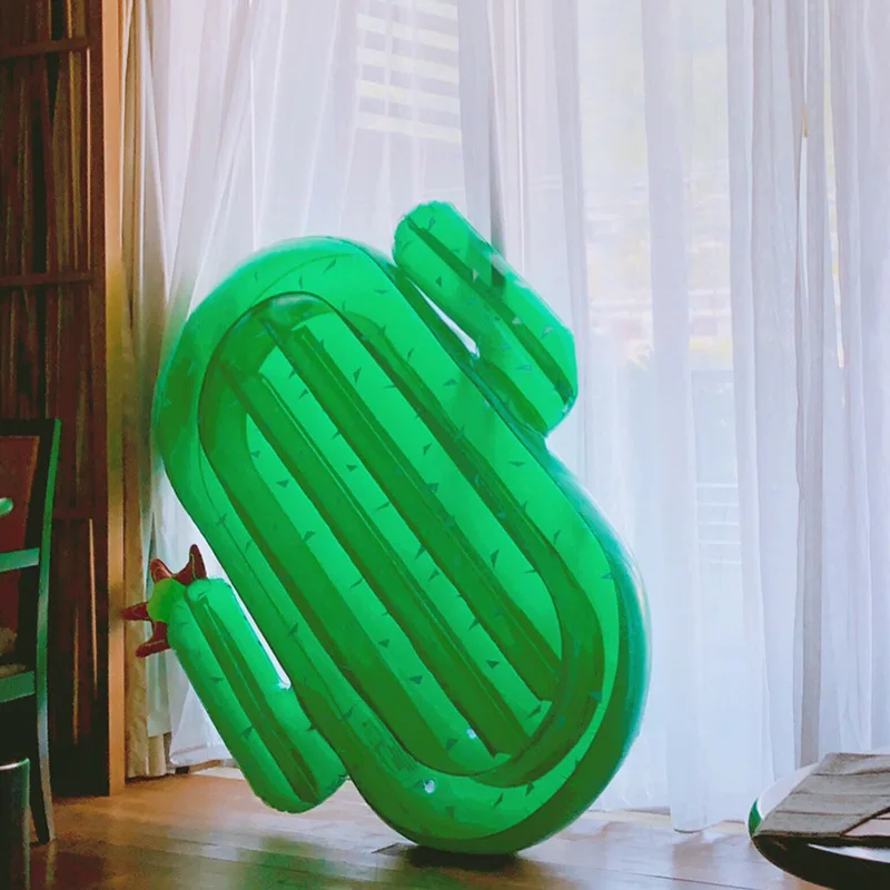 Надувные поплавки для бассейна с гигантским кактусом, 65 дюймов, плот, зеленый салон для летнего пляжа, вечеринки у бассейна, кольцо для плавания