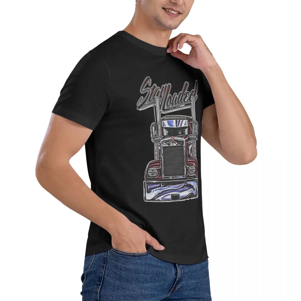 Men T-Shirts Kenworth Stay Loaded Casual Pure Cotton Tee Shirt Short Sleeve Kenworth T Shirt Crewneck Tops Original