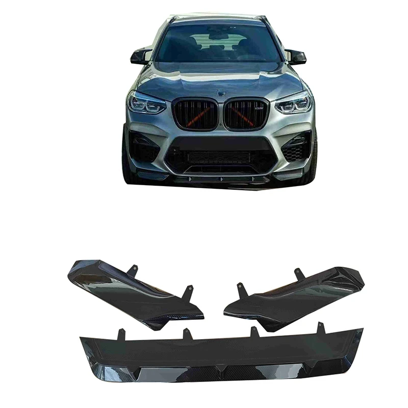 

Высококачественная карбоновая накладка на передний бампер в стиле Auto Style для F97 X F98 X4M, идеальная совместимость с кузовным обвесом