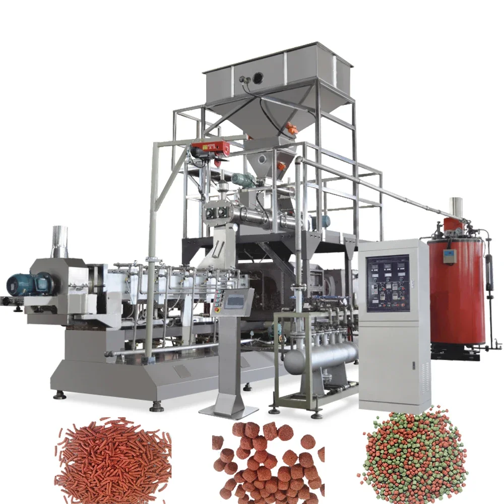 Small Manufacturing Machine Small Business Creative Pet Food Twin Screw Extruder Machinery