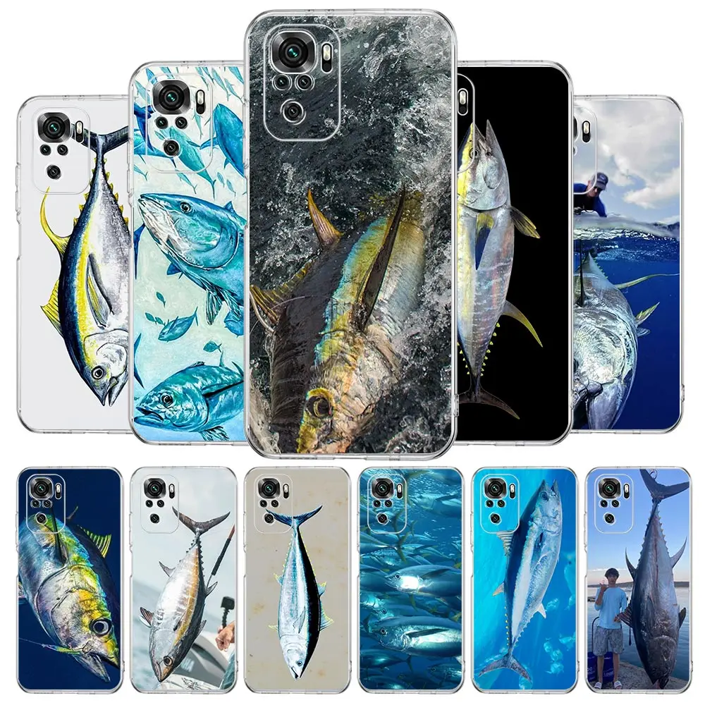 Phone Case For Xiaomi Redmi Note 14 13 12 5G 9 8 10 11 Pro Plus 4G 9T 13C 12C 10C 9C 9A Clear Soft Cover Bluefin Tuna