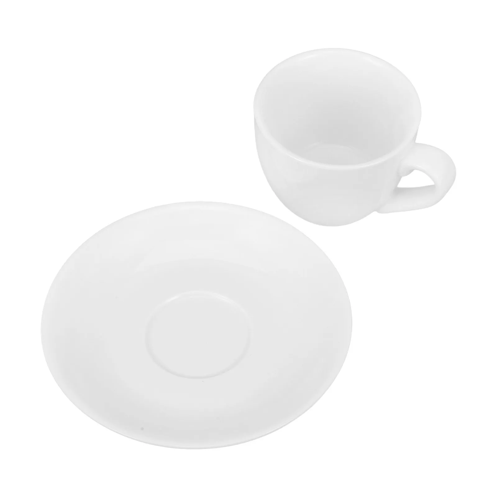 1Set Coffee Cup Saucer Simple Style Ceramic Tea Cup Set Stable Base Drinking Cups for Coffee Tea Milk Juice Home Office - view 2