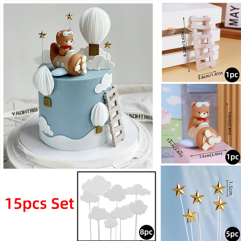 Bougie 1 An Décoration Gâteau Ours Rose Avec Boules Et Arc-en-ciel - Set Fête Anniversaire Fille Ou Baby Shower Bougie 1 An Décoration Gâteau Ours Rose Avec Boules Et Arc-en-ciel - Set Fête Anniversaire Fille Ou Baby Shower
