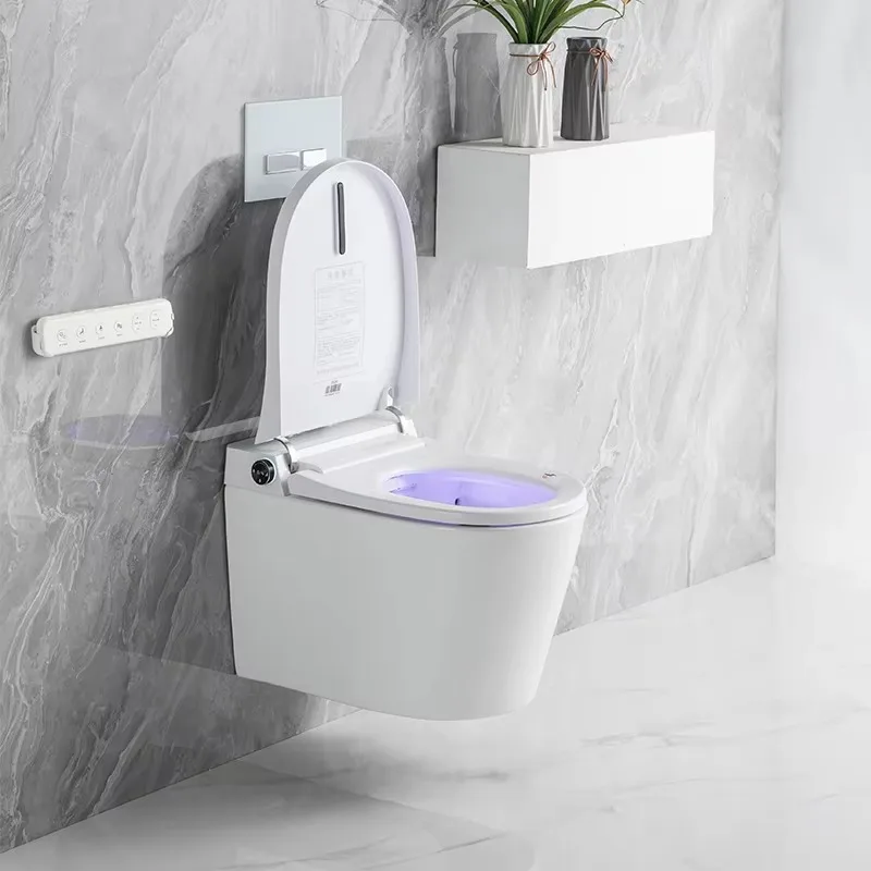 Factory Supplier Remote Wifi Modern Intelligent Siphonic Flush S-trap Intelligent Smart Toilet for Bathroom