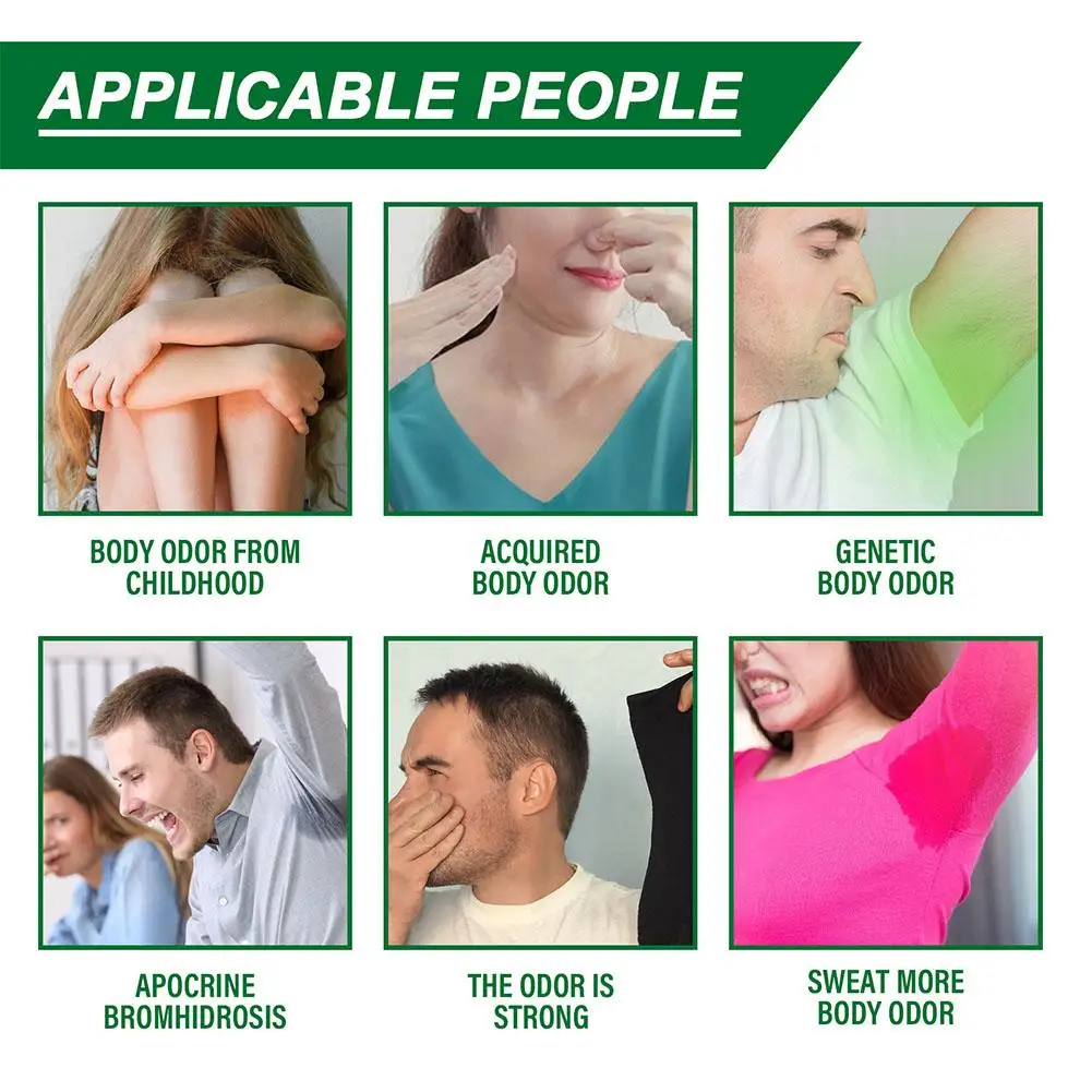 2 Pcs Underarm Odor Removal Spray Antiperspirant Deodorant Remove Foot Odor Body Odor Refreshing Body Mist Dry Non-Tacky
