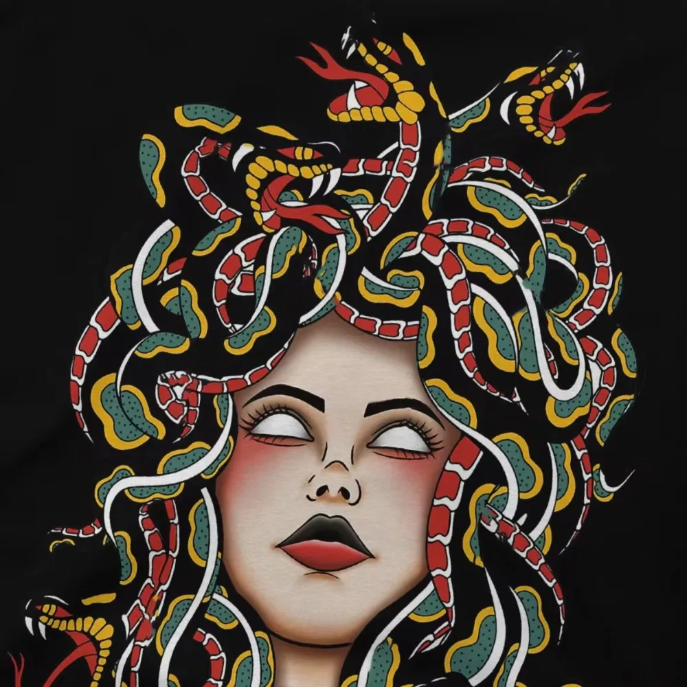 2024 Medusa Old School Luxury Brand Women's T-Shirt Medusa Fun T-Shirt Short Sleeve O-Neck 100% Cotton Printed Creative Top