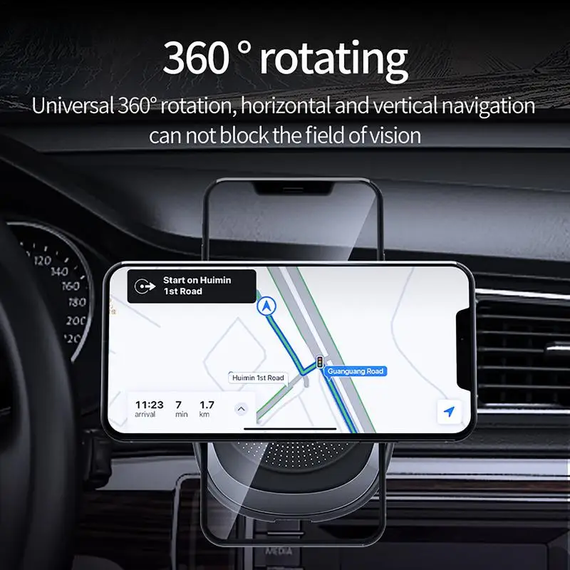 Wireless Car Charger Auto-Clamping Holder Wireless Car Mount Holder Type-C Fast Charging Auto Clamping Automobile Charger Phone