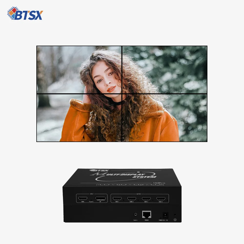 Bitvisus 1X2 2X1 3X1 4X1 Image Processor Switcher 1X3 1X4 2X2 4K Multi-Screen Splicing Device EDID Programmable Video Processor