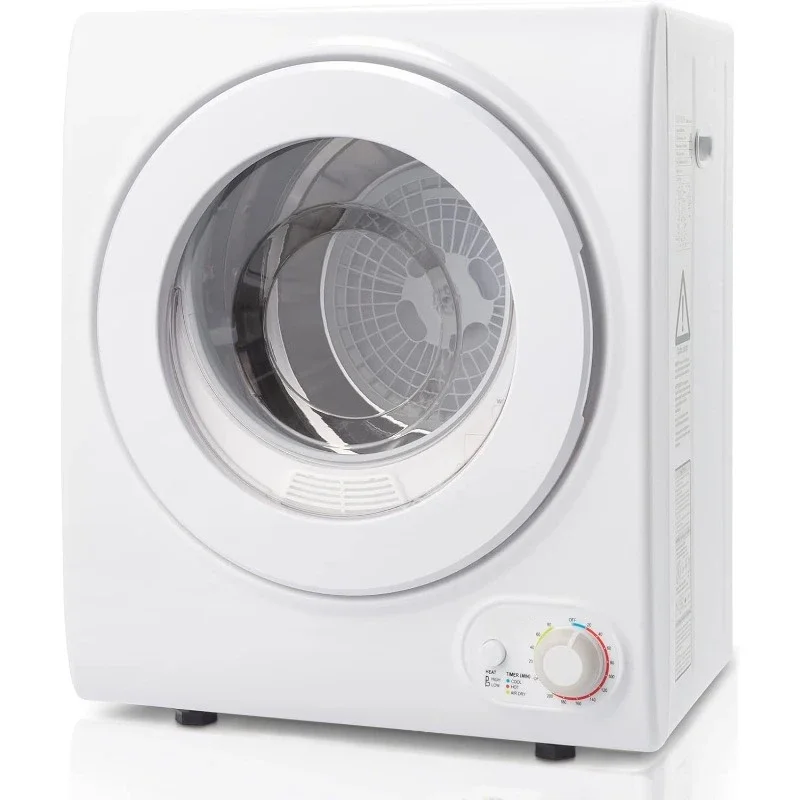 

110V Portable Clothes Dryer, Dryer Machine with Stainless Steel Tub & Simple Control Knob for Apartment, Dorm-850W, White