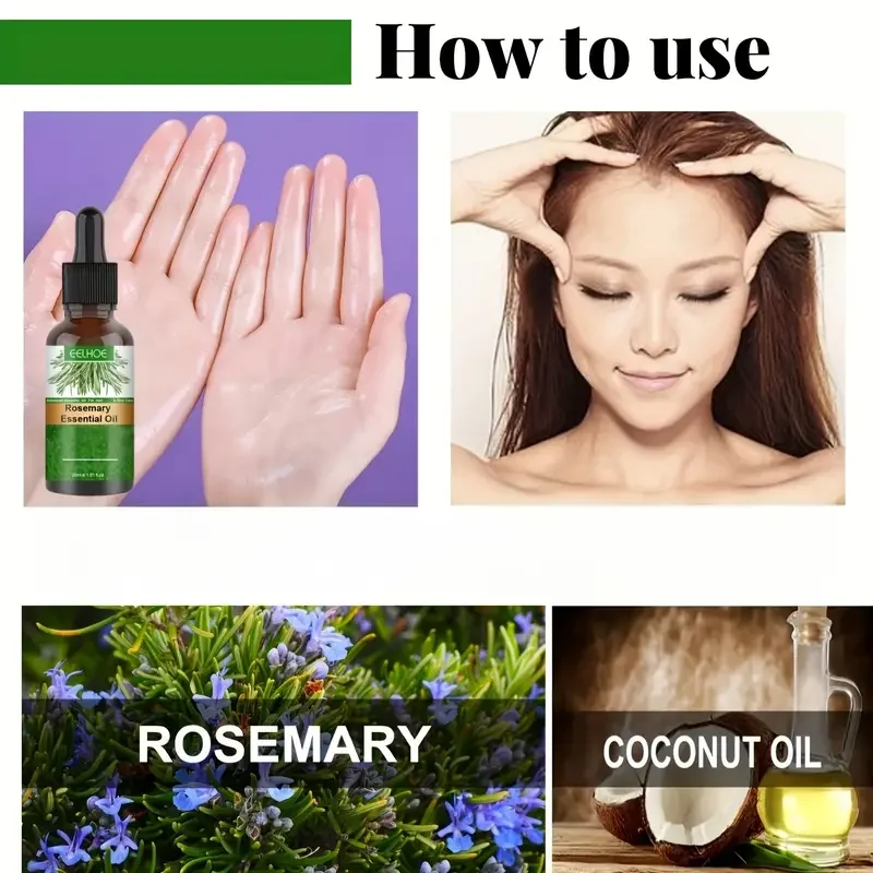 1/2/3PCS Rosemary Hair Oil Deep Nourishing Scalp Nutrient Anti Hair Loss Strengthening Oil Nourishing Treatment For Split Ends
