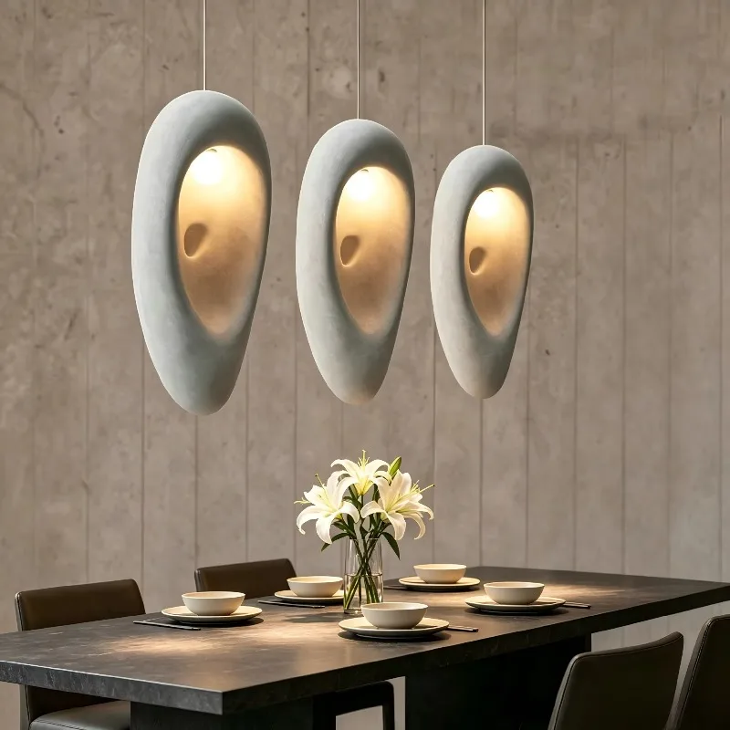 Creative Wabi-Sabi Style LED Chandelier High Ceiling Lights New Artistic Lighting Fixtures For Dining Room Bedroom And Study