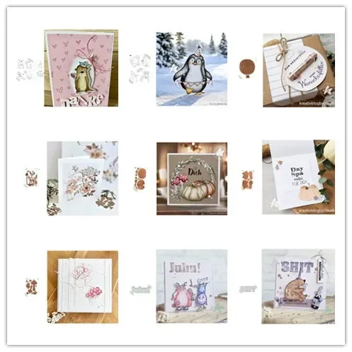 Штампы и штампы в виде пингвина для скрапбукинга/фотоальбома