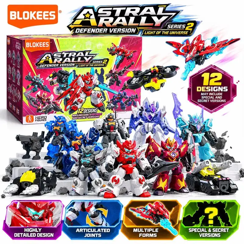 In Stock Original Blokees Astral Rally Gathering of Stars 02 Series Blind Box Figure Model Kit Desktop Decoration Collectible