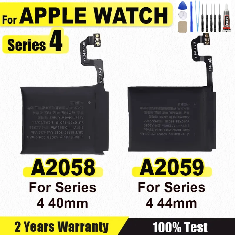 A2058 A2059 Battery For Apple Watch Series 4 Series4 iWatch4 40mm 44mm Brand-New Bateria + Adhesive tools