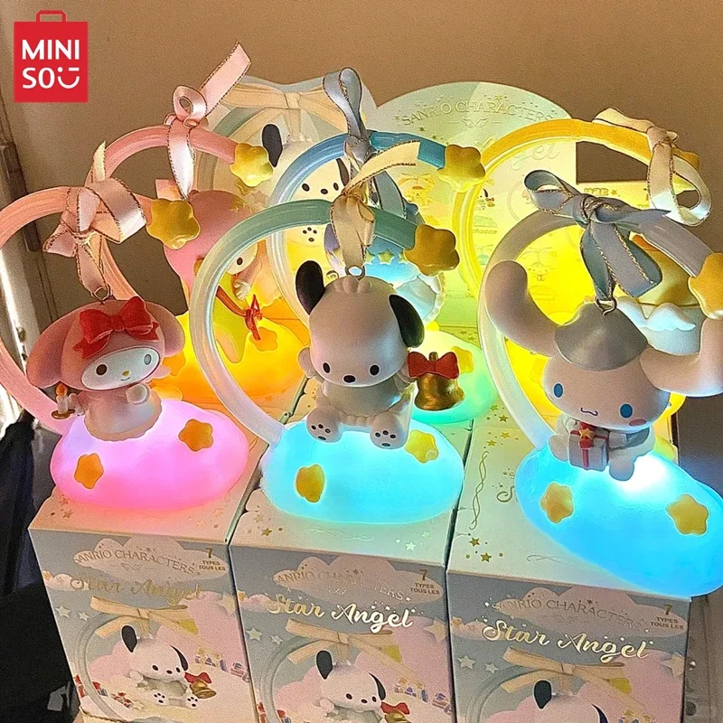 Sanrio Star Wish Angel Night Light Blind Box Animation Pachacco Kuromi Model Children's Toy Ornament Christmas Gift