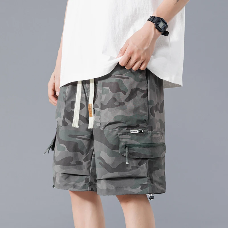 Summer Shorts for men casuals Camouflage cargo pants men clothing Three-dimensional pockets Baggy pants streetwear  M-5XL