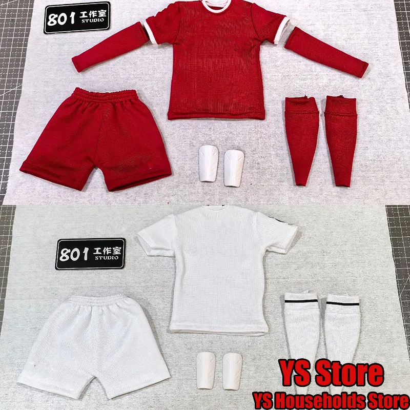 1/6 Football Player Mini Jersey Clothes Set Accessory Sports Uniform Toys Ornament For 12