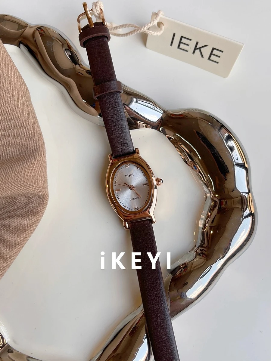 

Elegant Women'S Watch, Small Dial, Retro Casual Style, Light Luxury Women'S Leather Strap Watch, High-Quality Wristwatch.