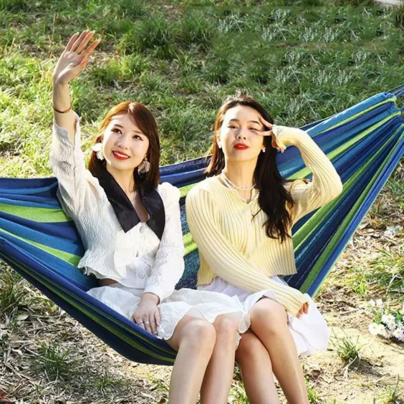 Outdoor Camping Swing Thickened Canvas Anti-rollover Single Or Double