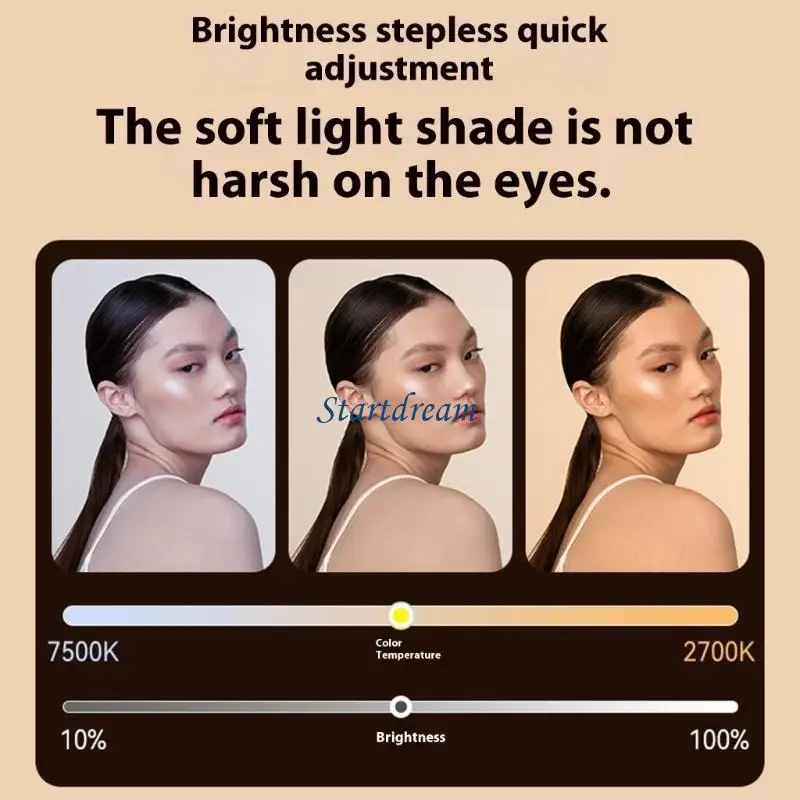 

Phone LED Fill Rings Light with Mirror 360 Degree Rotate Brightness Adjustable Selfie Light for Phone 16 15 14 K92C