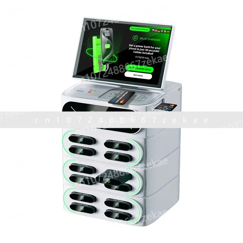 

2024 12 slots automatic distributed power vending machine kiosk cell phone charging station kiosk 4g/wifiI