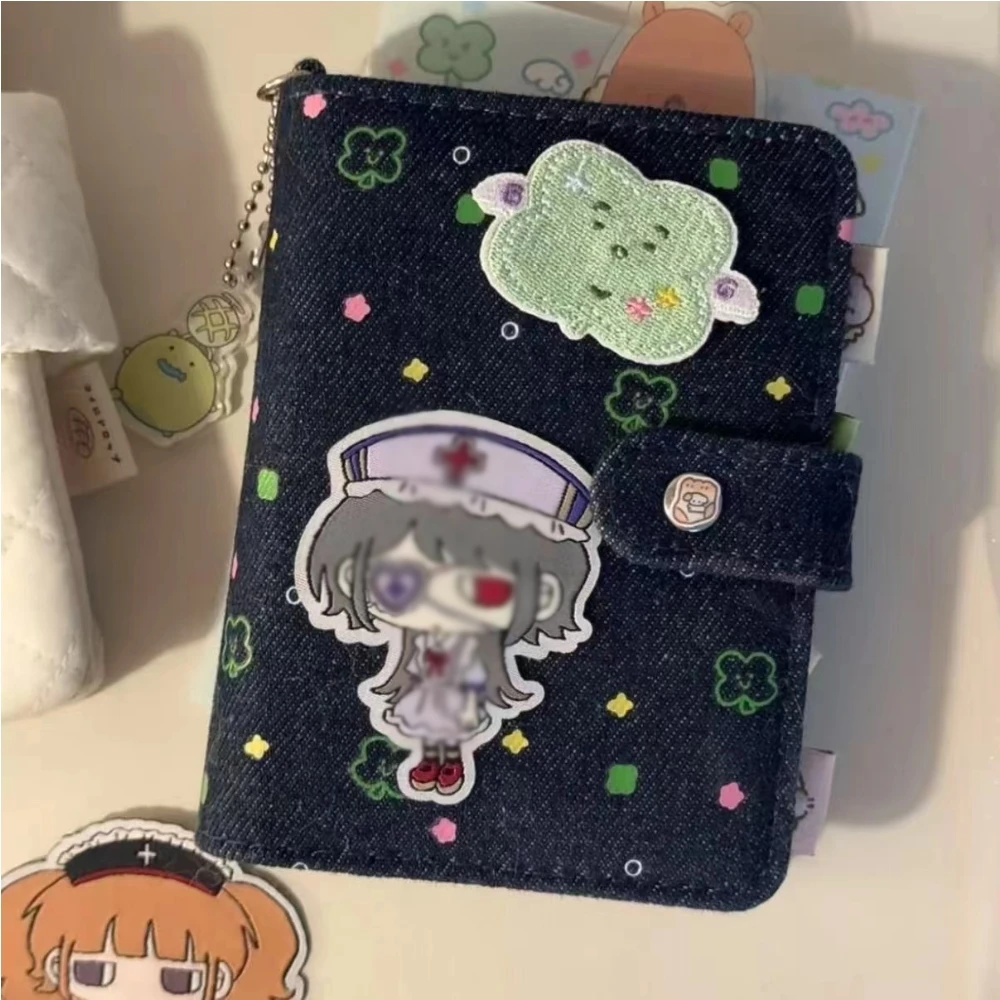 

M5 Notebook Binder with Sleeves Jean Demin Cover Photocard Collection Cute Kawaii Journal Loose Leaf Binder Pages