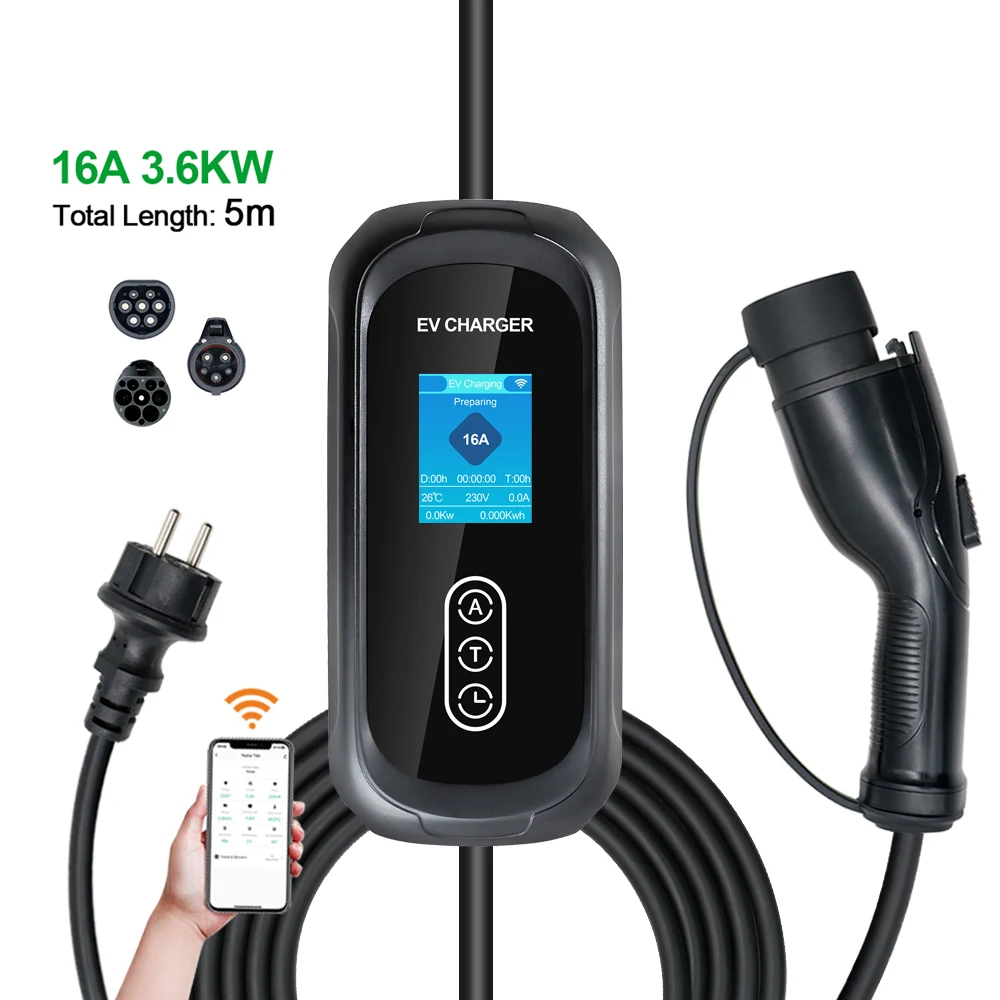 

Evse Производители Китай Оптовая цена 3,6 кВт Тип 1 Тип 2 Gbt Зарядные устройства для электромобилей Ev Портативные с управлением через приложение