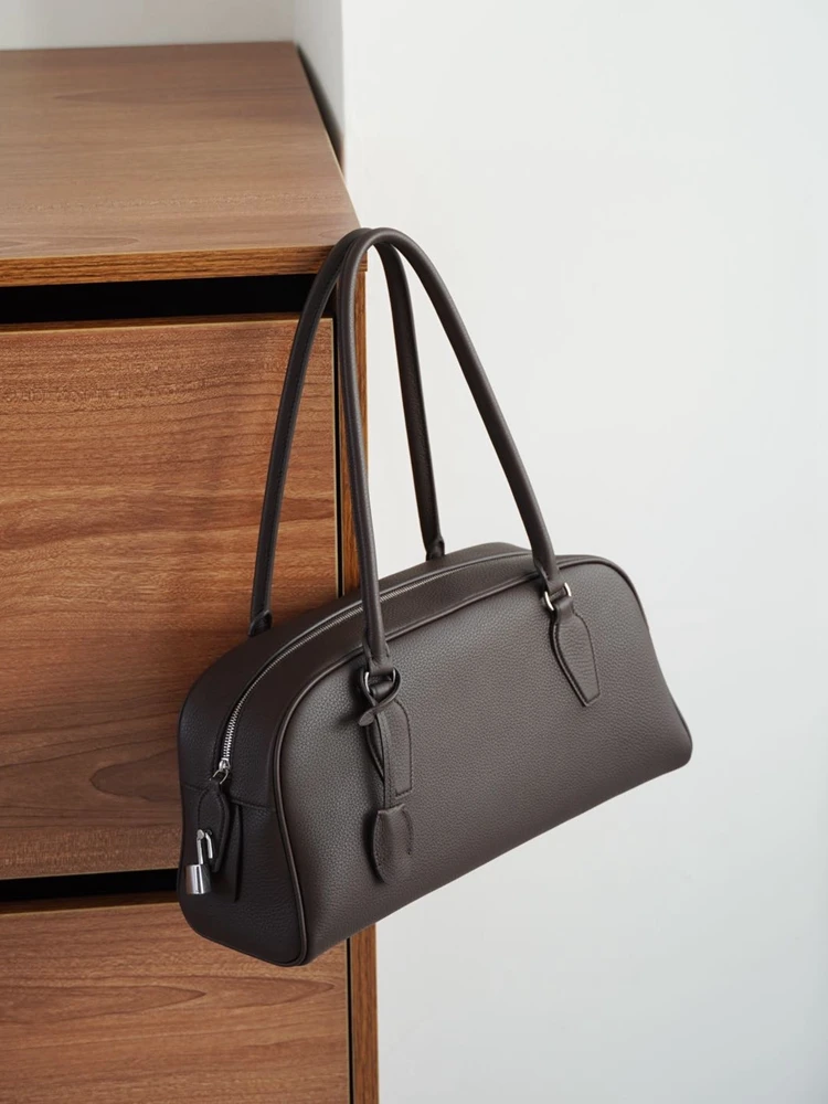 Fashion Simple Unique Shell Tote Bag Women Genuine Leather Bag\Handbag Real Leather Lady Underarm Shoulder Bag High Quality