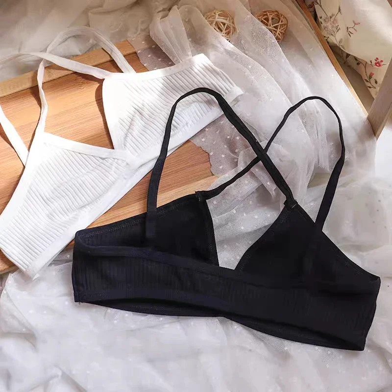 Sexy Naadloze Beha Bras Voor Vrouwen Deep-V Driehoek Dunne Bralette Terug Beha Ondergoed Top Vrouwelijke Effen Schouderriem vest Lingerie