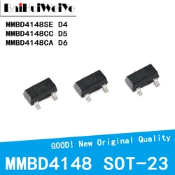 100PCS/Lot MMBD4148 MMBD4148SE D4 MMBD4148CC D5 MMBD4148CA D6 SOT-23 Switching Diode SMD New Good Quality Chipset