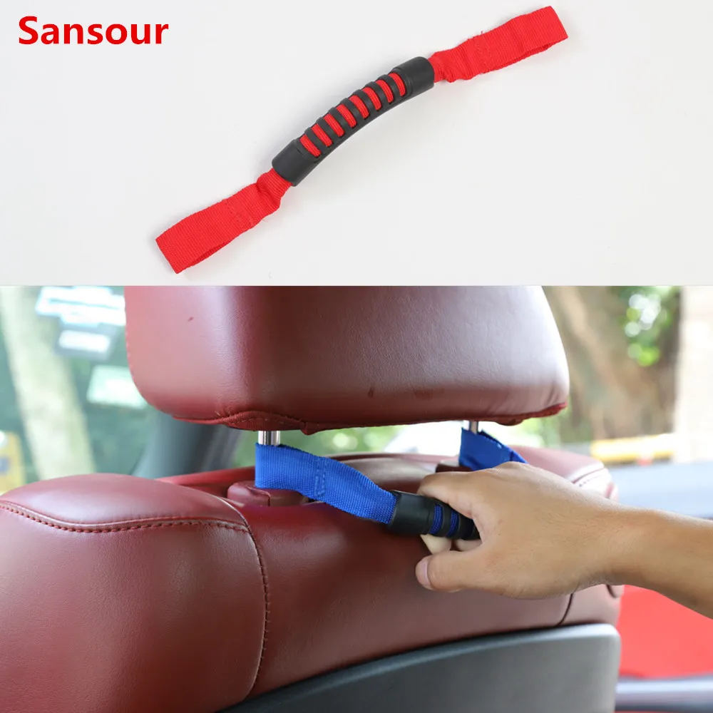 Sansour Armrests Universal 2Pcs Grab Handles with hole and O Gaskets for Dodge Challenger 2015+ Accessories