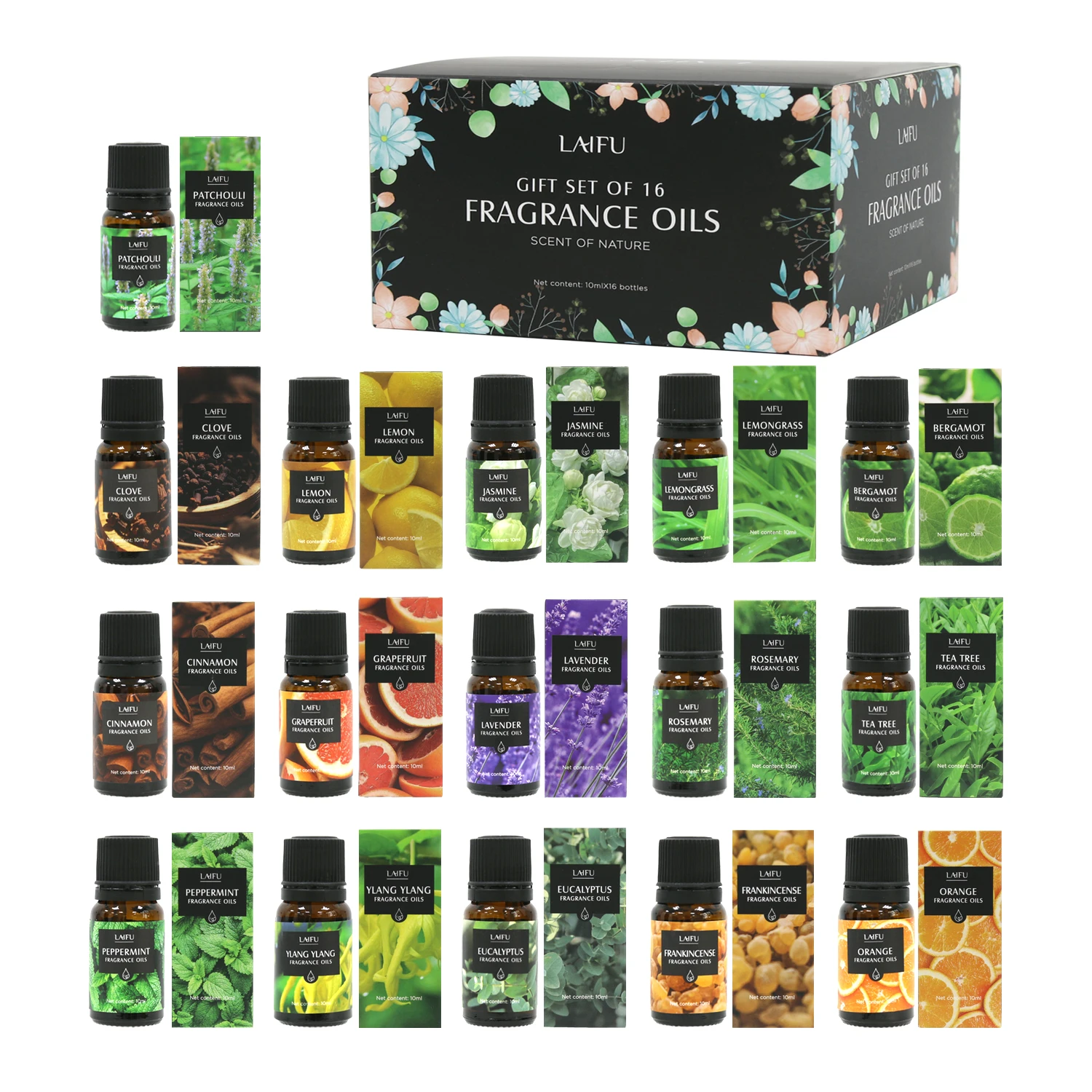 

Essential Oils Set for Diffuser, Aromatherapy, Candle Making, Perfume, Home Fragrance, Humidifier, Ideal Gifts, Included Rosemar