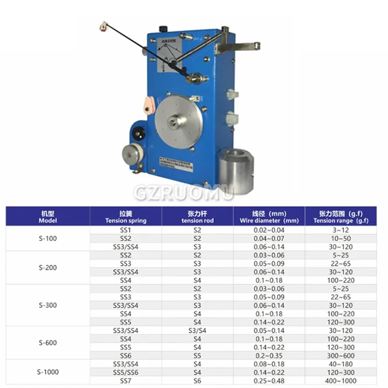 Winding Machine Accessories Winding Machine Tensioner Magnetic Tensioner Vertical Tension 1g-600g Wire Diameter 0.02~0.48mm