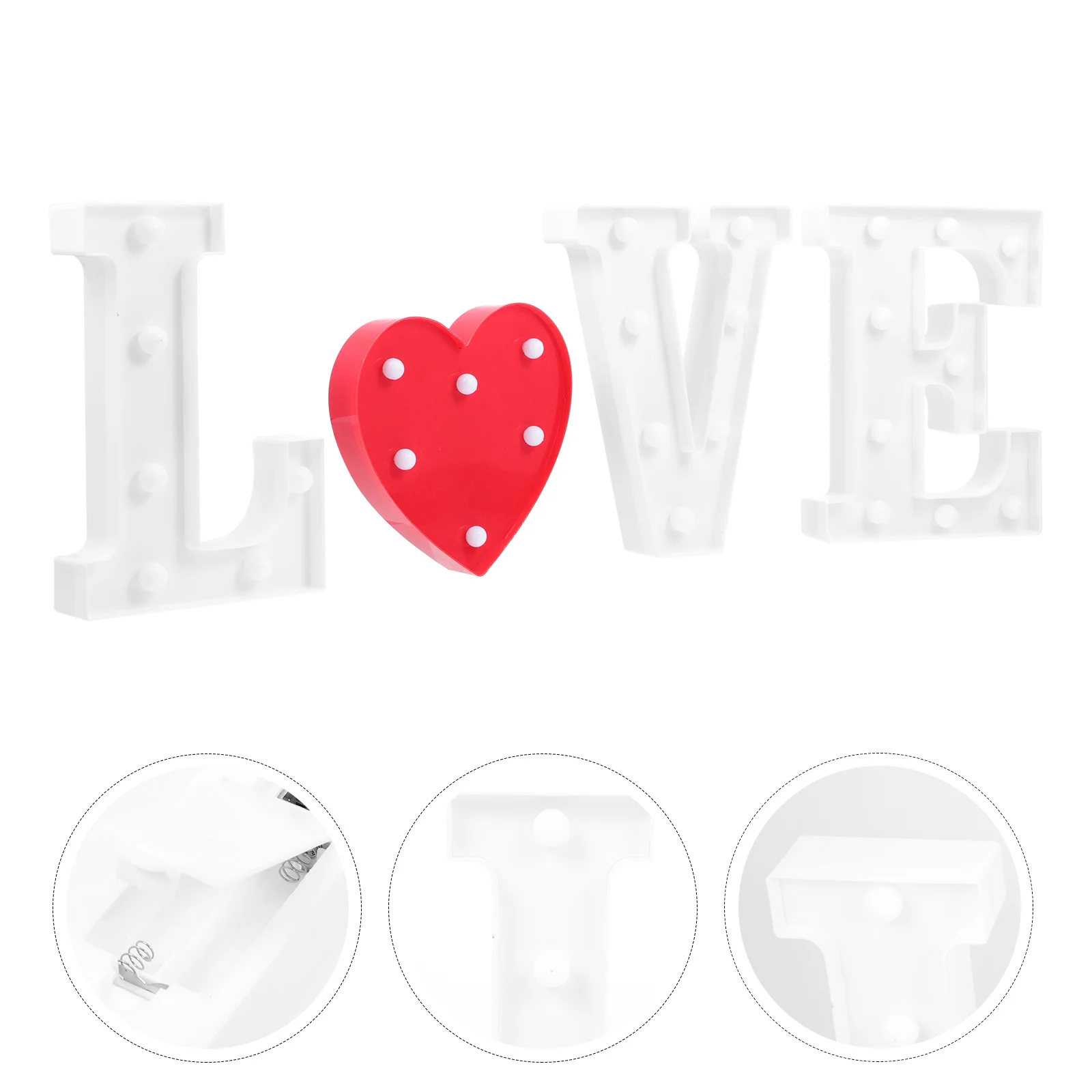

1Set Love Letter Night Lights Romantic Decorative Lamps for Valentine's Day Party Home Atmosphere LED Festival Scene Lighting
