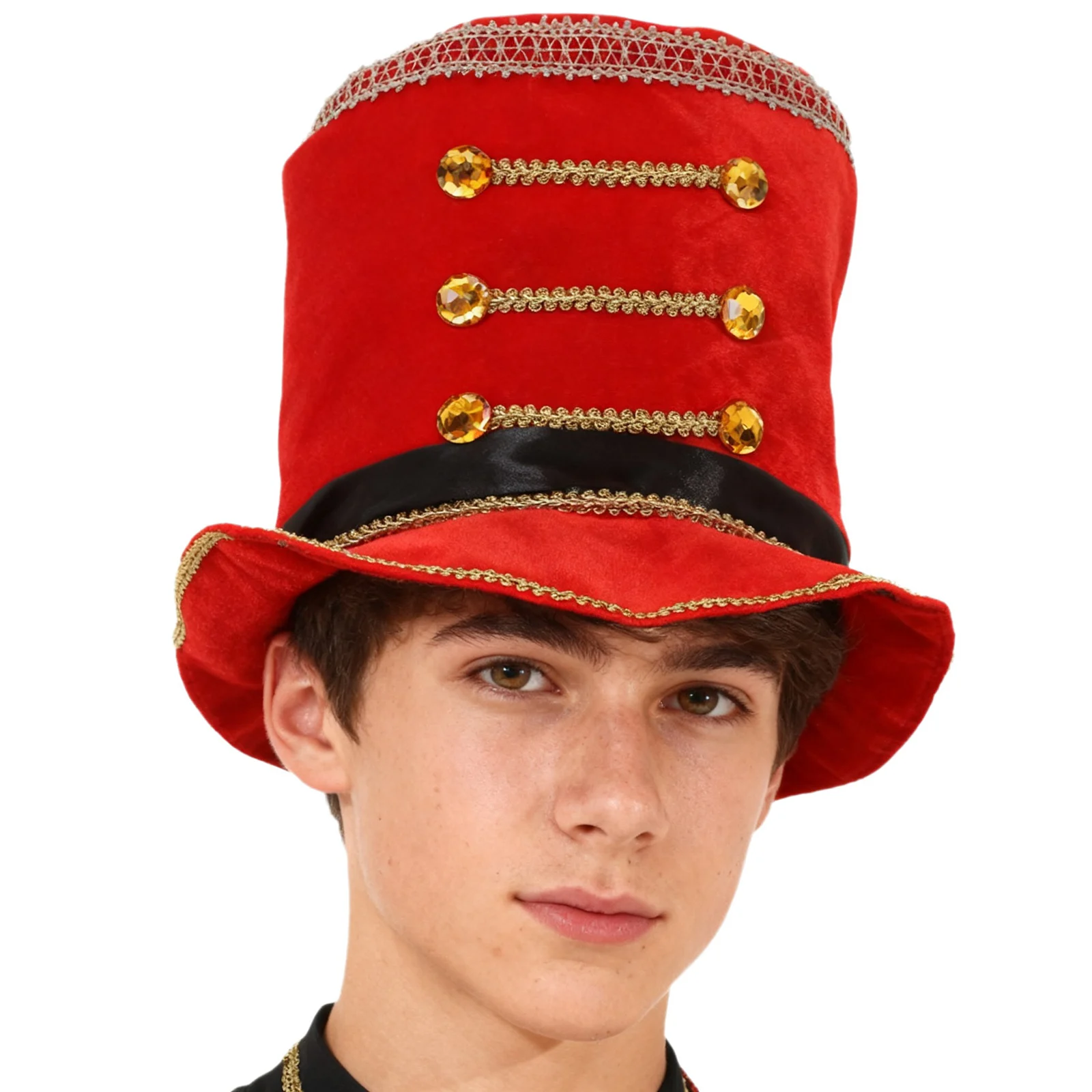 Damski męski kapelusz cylinder 1 szt. Kapelusz inspektora karnawałowego Akcesorium do kostiumu cosplay na Halloween, na występy sceniczne, do przebierania