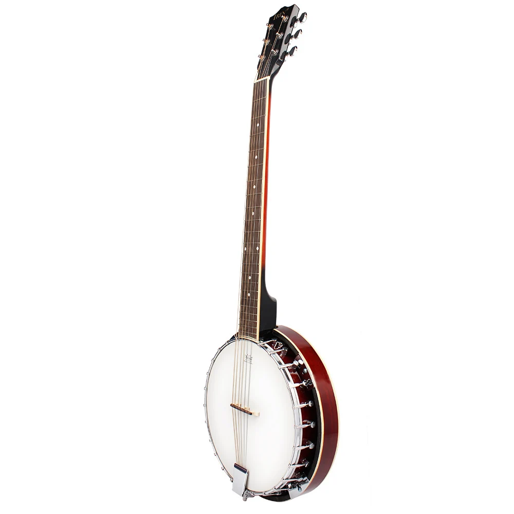 IRIN 6 String Banjo Acoustic Guitar 22 Frets National Musical Instrument Banjo Guitar with Package Accessories